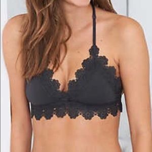 AERIE | Racerback Bralette Nude Flower Eyelet Lace